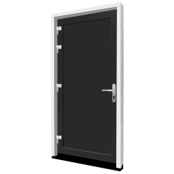 ACHTERDEUR MET DICHT PANEEL BUITENDRAAIEND ACHTERDEUR MET DICHT PANEEL BUITENDRAAIEND