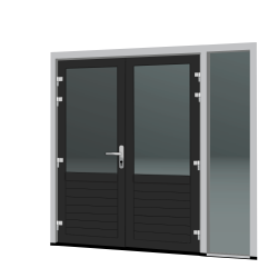 DUBBELE BUITENDEUREN MET PANEEL ZIJLICHT LINKS/RECHTS DUBBELE BUITENDEUREN MET PANEEL ZIJLICHT LINKS/RECHTS