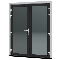 DUBBELE BUITENDEUREN MET GLAS DUBBELE BUITENDEUREN MET GLAS